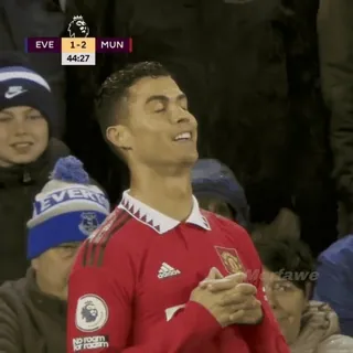 🔵 Cristiano Ronaldo Premier League EVE 1-1 MUN 44:27 whatsapp sticker