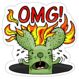 😡 OMG! dibujos animados, shock, sorpresa, ratón, fuego, omg telegram sticker