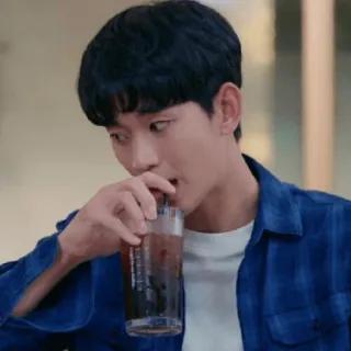 🔴 pria, minum, minuman, orang, potret, korea, asia whatsapp sticker
