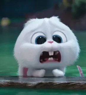 😀 Snowball The Secret Life of Pets kelinci, putih, hewan, kartun, film, The Secret Life of Pets whatsapp sticker