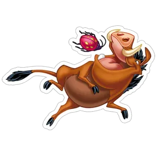 🐛 Pumbaa The Lion King Пумба, бородавочник, Дисней, Король Лев, мультфильм, животное, фильм, стикер telegram sticker