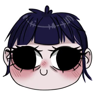 🥰 dessin animé, fille, visage, personnage, yeux whatsapp sticker
