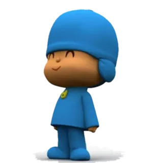 😊 Pocoyo pocoyo, Cartoon, Figur, blau, Kinder, Kinder telegram sticker