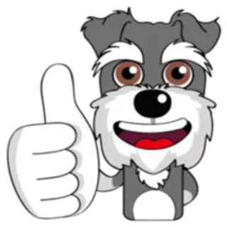 👍 perro, pulgar arriba, animal, positivo, aprobación telegram sticker