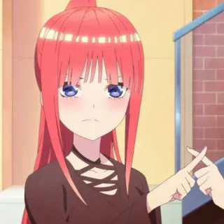 🍷 anime, garota, personagem, cabelo ruivo, fofa whatsapp sticker