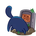 Skull Cat telegram stickers
