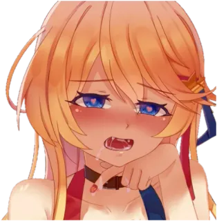 😝 anime, girl, ecchi, blonde, lewd telegram sticker