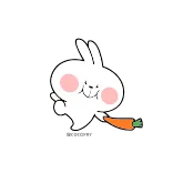 😤 coelho, coelhinho, cenoura, fofo, animal, desenho animado whatsapp sticker