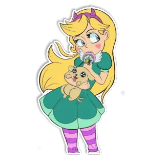 😏 Star Butterfly Star vs. the Forces of Evil การ์ตูน, ผู้หญิง, ดาว, หมา, เจ้าหญิง, อนิเมชั่น telegram sticker