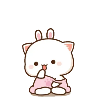 😍 cute, animal, cat, bunny, kawaii, sticker whatsapp sticker