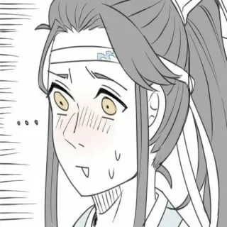 😰 anime, preoccupato, personaggio, manga, espressione whatsapp sticker