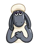 🖐 Shaun Shaun the Sheep sheep, cartoon, animal, cute, sad, worried telegram sticker