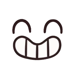 🤗 glimlach, cartoon, mond, tanden, uitdrukking, vrolijk telegram sticker