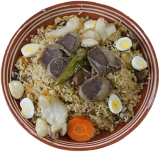 🍚 Płow, Ryż, Mięso, Jedzenie, Posiłek, Kuchnia azjatycka telegram sticker