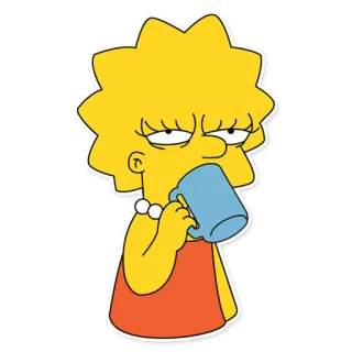 😑 Lisa Simpson The Simpsons Lisa Simpson, Simpsons, Dibujo animado, Animación, Personaje, Taza whatsapp sticker