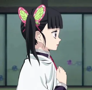 🌸 Kanao Tsuyuri Demon Slayer anime, kanao, butterfly, demon slayer, tsuyuri, girl telegram sticker