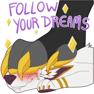 🐾 Zeraora Pokémon FOLLOW YOUR DREAMS telegram sticker