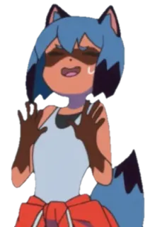 😅 Michiru Kagemori BNA Anime, BNA, Michiru Kagemori, Tanuki, Antropomorfo, Cartoni animati telegram sticker