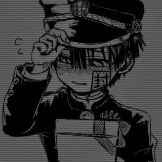 🎁 Anime, Manga, Karakter, Hitam putih, Fanart whatsapp sticker