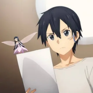 ♟ Kirito Sword Art Online Anime, Manga, Sword Art Online, Kirito telegram sticker