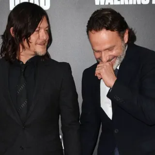 😅 Rick Grimes The Walking Dead Rick Grimes, The Walking Dead, Andrew Lincoln, Norman Reedus telegram sticker