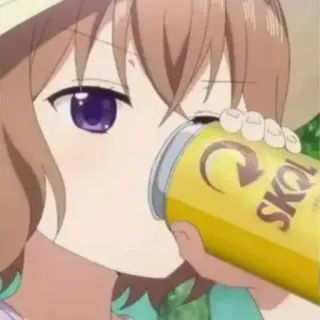🤨 SKOL 动漫, 女孩, 饮酒, 干杯, 啤酒, 饮料 telegram sticker