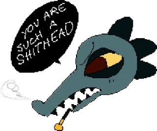 😡 YOU ARE SUCH A SHITHEAD insult, cartoon, shithead, offensive whatsapp sticker