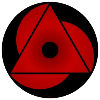 👀 глаз, красный, черный, символ, аниме telegram sticker