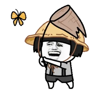 ➖ Cartone animato, Personaggio, Cappello, Fiocco, Asiatico, Faccia meme telegram sticker