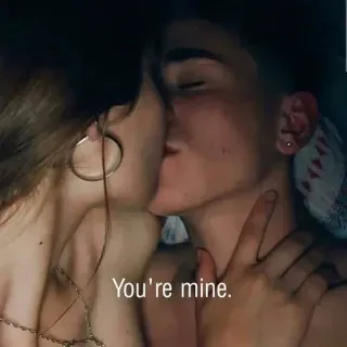 🙈 You're mine. ciuman, romansa, cinta, kasih sayang, hubungan telegram sticker