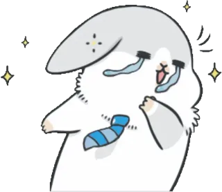 😭 huilen, verdrietig, hamster, dier, stropdas, cartoon, sticker telegram sticker