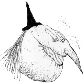 😆 bruxa, desenho animado, monstro, fantasia telegram sticker