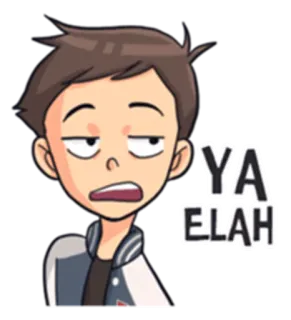 😏 YA
ELAH 漫画, 男の子, 表情, 態度 telegram sticker