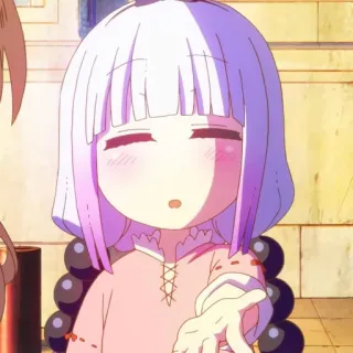 ☁️ Kanna Kamui Miss Kobayashi's Dragon Maid anime, drago, carino, Kanna Kamui telegram sticker