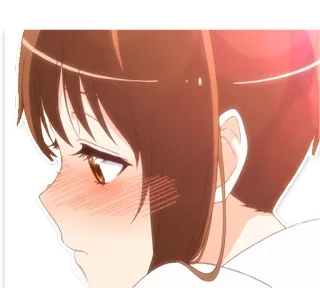 😞 Garota anime, Rubor, Desenho animado, Ilustração, Fofo, Anime telegram sticker