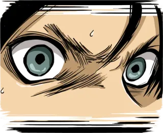 👁️ Anime, Manga, Yeux, Visage, Expression telegram sticker