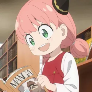 🥜 Anya Forger Spy x Family MANGA anya, spy x family, anime, manga, słodkie, forger, dziewczyna, postać telegram sticker