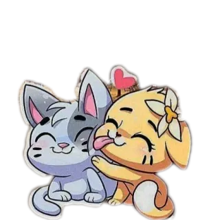 🪐 cat, dog, animals, cute, pet, cartoon telegram sticker