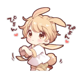 Rabbit boy sticker3 whatsapp stickers