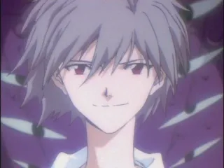 🌟 Kaworu Nagisa Neon Genesis Evangelion anime, evangelion, kaworu, nagisa, charakter, lächelnd, graue haare telegram sticker
