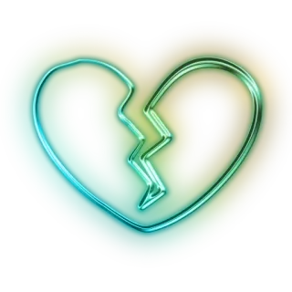 💔 heart, broken, love, sad, relationship, symbol, metallic, gradient telegram sticker