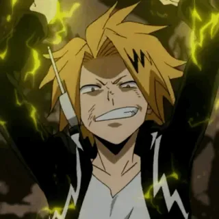 ⚡️ Denki Kaminari My Hero Academia Anime, Manga, My Hero Academia, Denki Kaminari, Electricidad whatsapp sticker