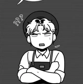 ✉️ ??? confused, question marks, manga, black and white, waiter telegram sticker