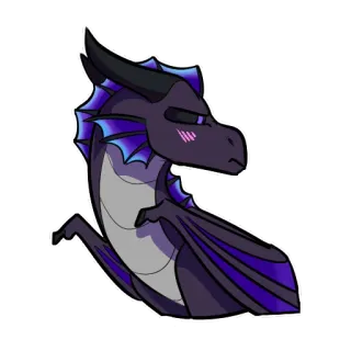 ☺️ dragão, fofo, roxo, fantasia, criatura, desenho animado telegram sticker