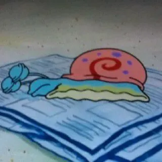 😴 Gary Spongebob Squarepants гэри, улитка, спанч боб, никелодеон, мультфильм whatsapp sticker
