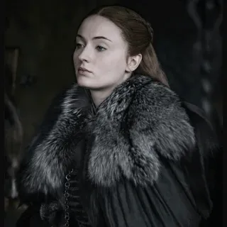 😐 Sansa Stark Game of Thrones Sansa Stark, Game of Thrones, hiver, portrait, fiction telegram sticker