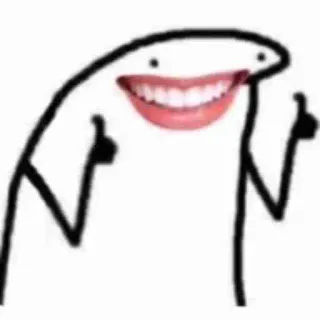 😃 Meme, Sticker, Hài hước, Nhân vật, Ngón tay cái giơ lên, Flork telegram sticker