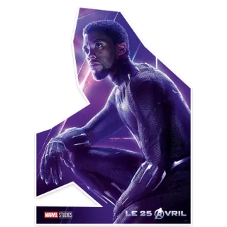 😒 Black Panther Avengers LE 25 AVRIL Pantera Negra, Marvel, Vingadores, filme, super-herói telegram sticker