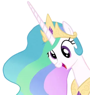 😃 Princess Celestia My Little Pony Мультфильм, Пони, Принцесса, Селестия, Единорог, Магический, Дружба telegram sticker
