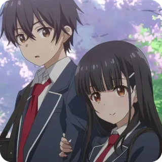 👫 动漫, 校服, 情侣, 角色, 浪漫, 可爱 telegram sticker